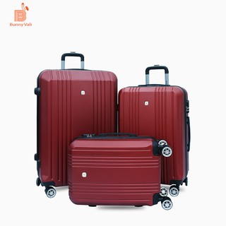Vali du lịch Bunny 1108 Màu đỏ - kéo, nhựa, cao cấp, chống trầy xước, chống va đập