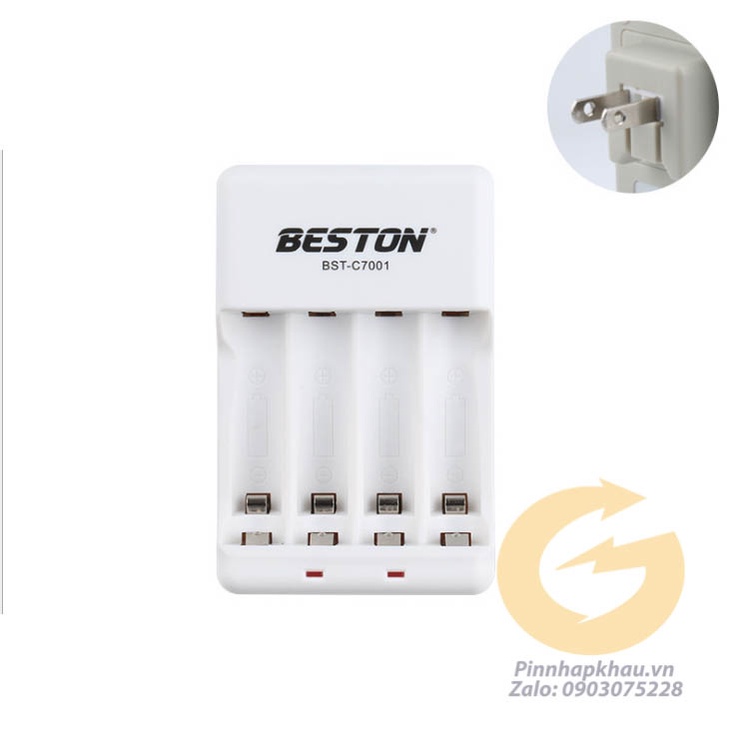 Bộ 4 Pin sạc AA Beston dung lượng 1200mAh - 2000Ah - 3300mAh bảo hành 1 tháng 1 đổi 1.