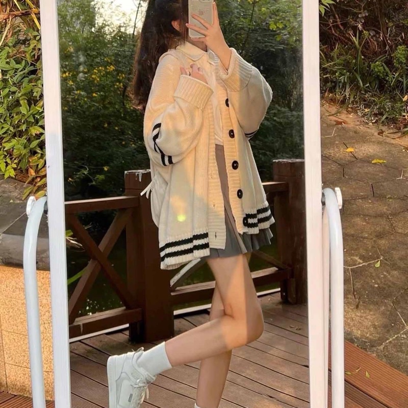 Cardigan len, áo khoác len thu đông phong cách Hàn Quốc