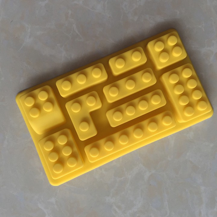 HCM - Khuôn silicon đổ rau câu socola trang trí các khối lego xếp hình