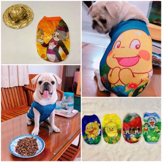 Áo 3 lỗ lưới in hoạt hình siêu cute cho pets