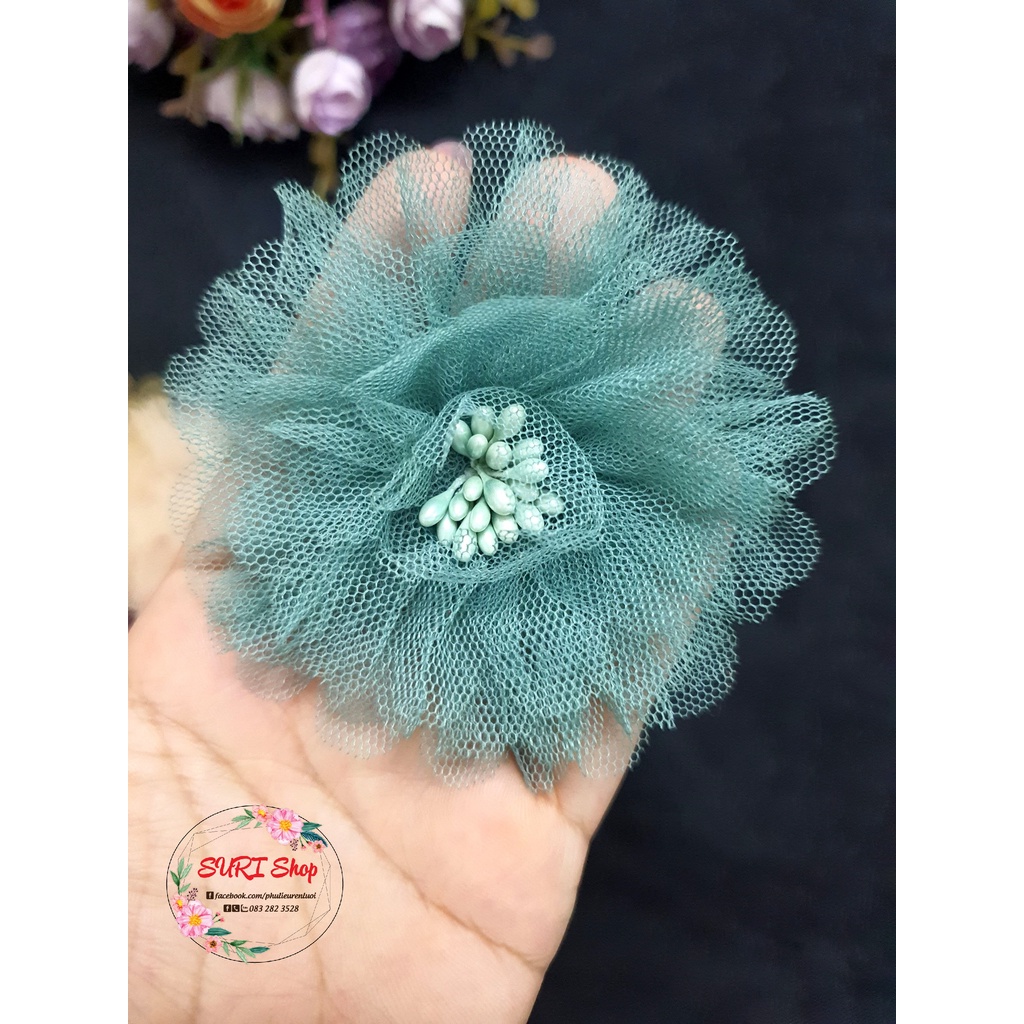 HOA VOAN LƯỚI TRANG TRÍ 8cm