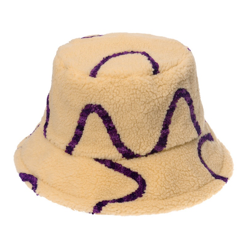 Mũ Bucket Chất Liệu Lông Cừu Nhân Tạo Dễ Thương Xinh Xắn Thời Trang Mùa Đông Cho Nữ