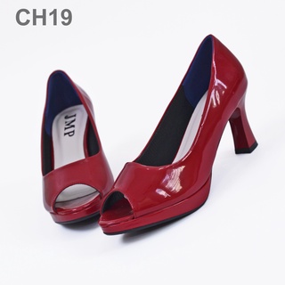 JMP - Giày Cao Gót Hở Mũi Da Mềm 7CM - CH19