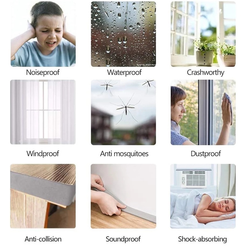 Cuộn Băng Keo Xốp Dán Viền Cửa Sổ Chống Khói Và Côn Trùng Không Gây Tiếng Ồn