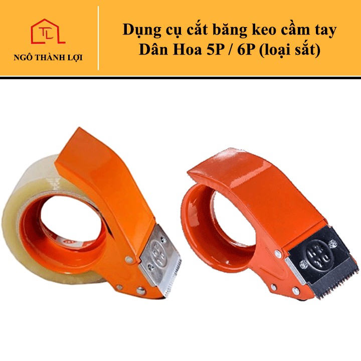 Dụng cụ cắt băng keo cầm tay Dân Hoa 5P / 6P (loại sắt), 8P (loại nhựa) - Dụng cụ đóng gói hàng hóa sản phẩm