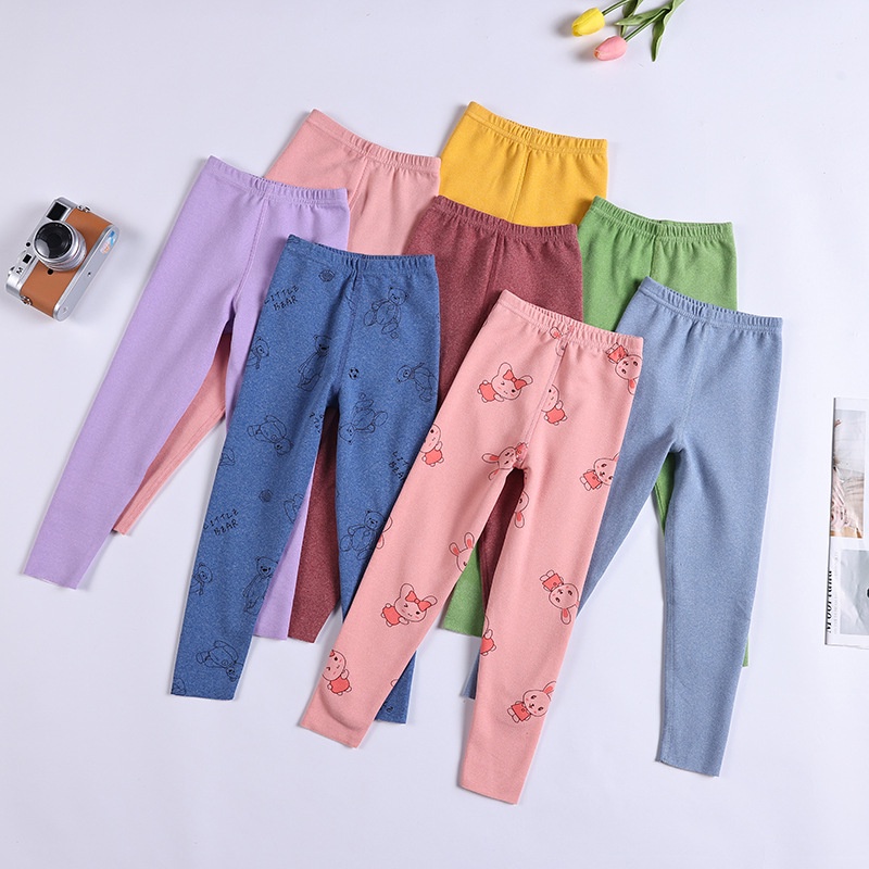 Quần Legging 90-180CM Giữ Ấm Họa Tiết Hoạt Hình Dễ Thương Cho Bé