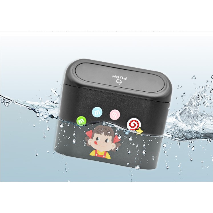 Thùng rác mini có nắp, hộp đựng rác có chốt cài treo thành cửa treo lưng ghế ô tô - D&amp;A Shop