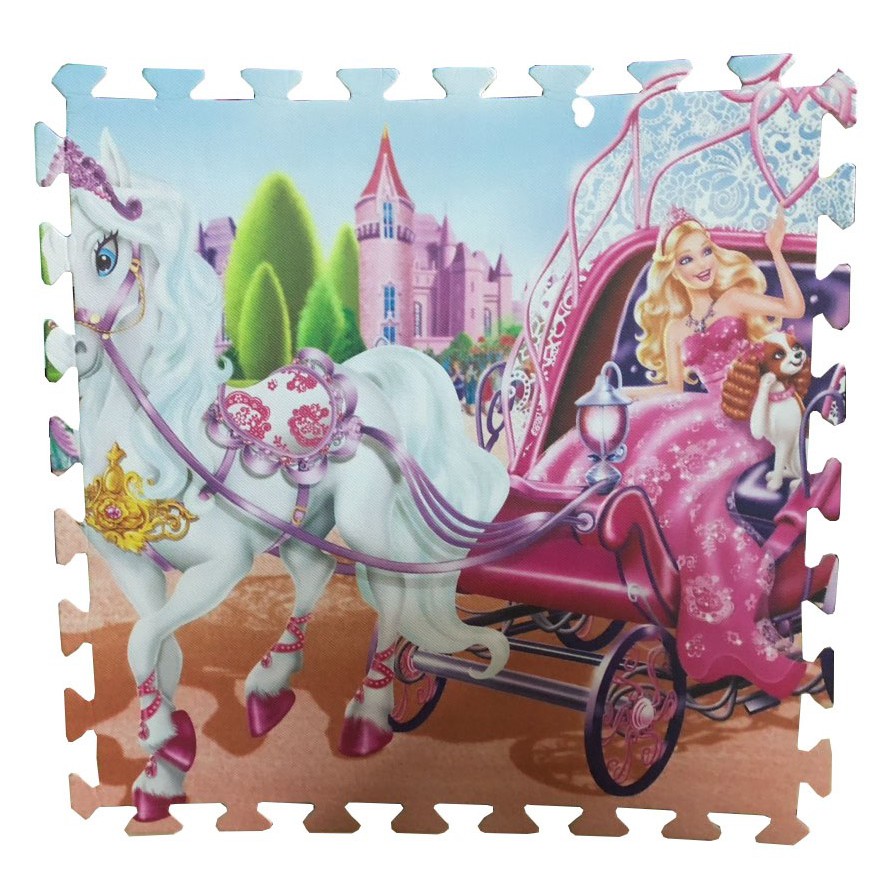 Bộ 4 Tấm Thảm Xốp Lót Sàn Hình Công Chúa Disney Cho Bé - 60x60cm - EcoBaby