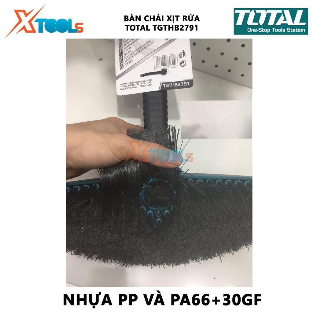 Bàn chải xịt rửa TOTAL TGTHB2791 dụng cụ vệ sinh Chiều dài 590mm, Góc 45º, Trọng lượng 1kg, Thích hợp cho súng xịt Total