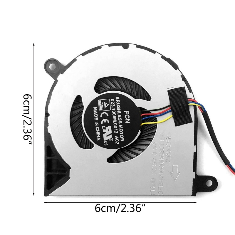 1 Quạt Tản Nhiệt Laptop Inspiron 13-5368 13-5568 GPU 5V 0.5A 4Pin Chất Lượng Cao