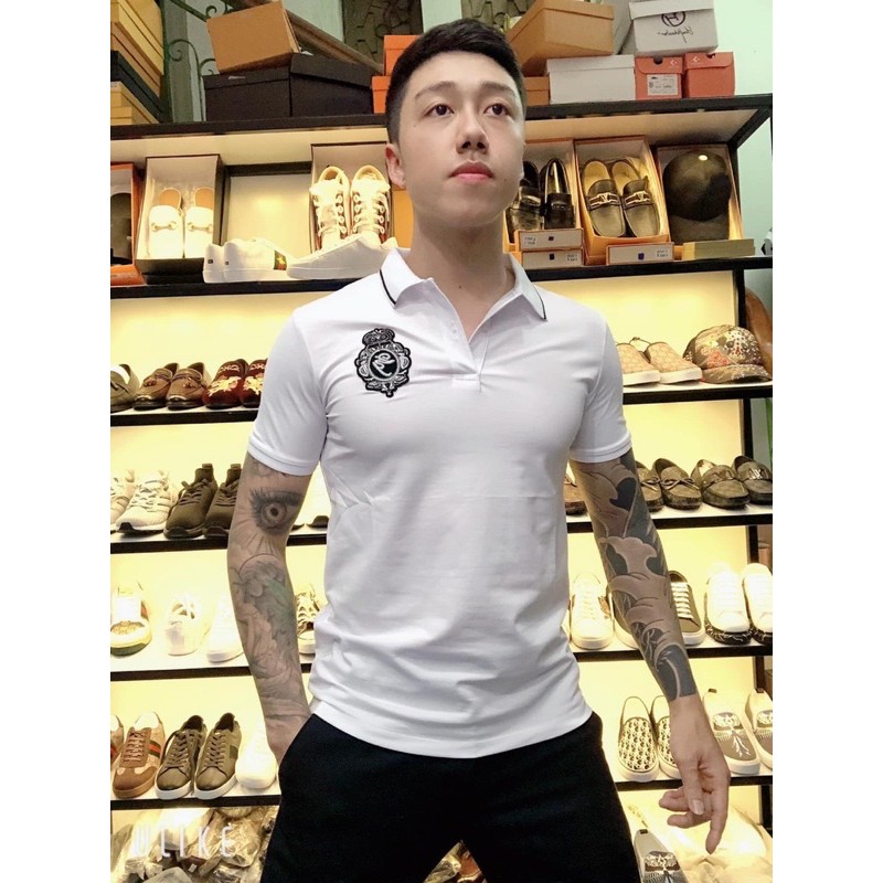 Áo phông nam cổ bẻ cộc tay LOGO nhện đen, hàng có BIGSIZE | BigBuy360 - bigbuy360.vn