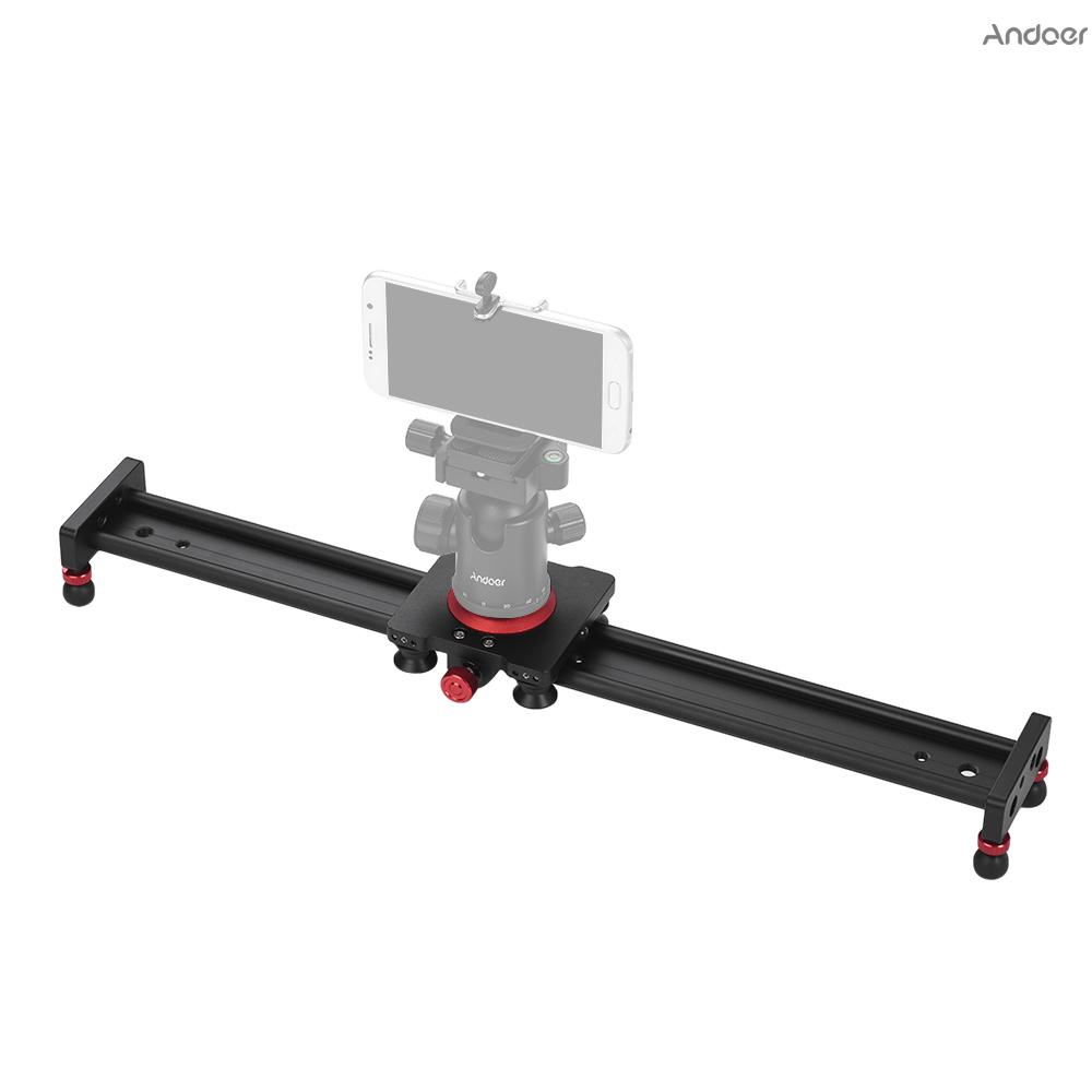 Thanh Trượt Ổn Định Andoer 50cm / 20inch Bằng Hợp Kim Nhôm Chịu Lực 11lbs Cho Máy Ảnh Dslr