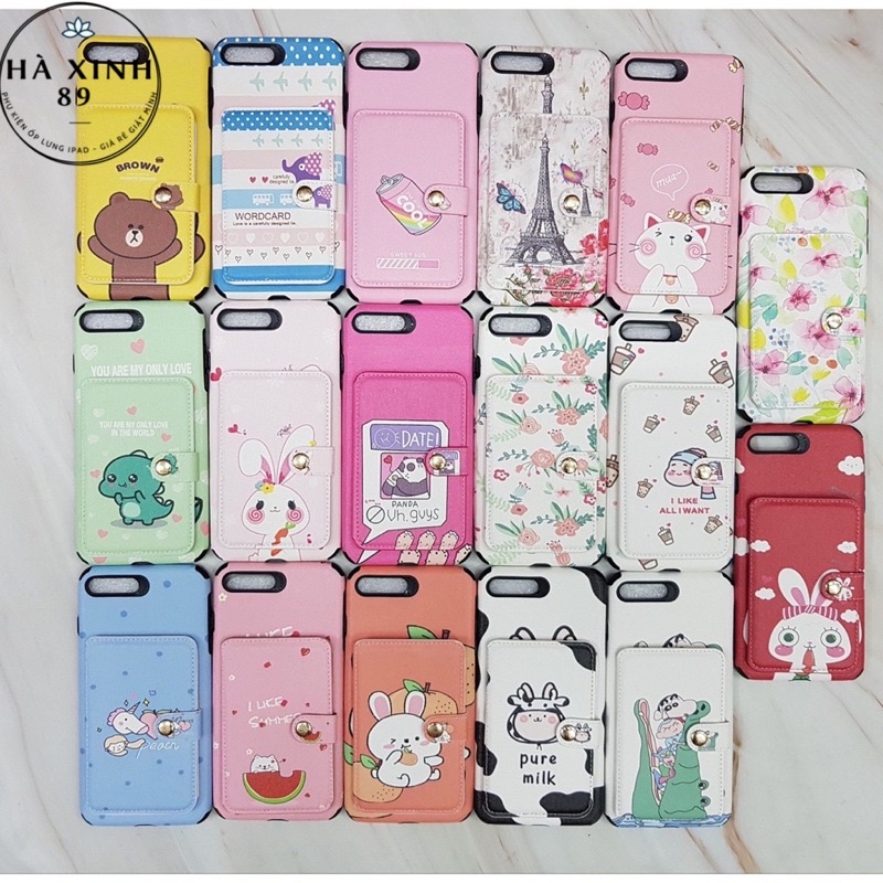 Ốp Lưng Tặng Kèm Ví iPhone 6G-7G-6Plus-7Plus-X-XsMax-11Pro-11ProMax Siêu Kute - Mua 1 Được 2 Bao Đẹp