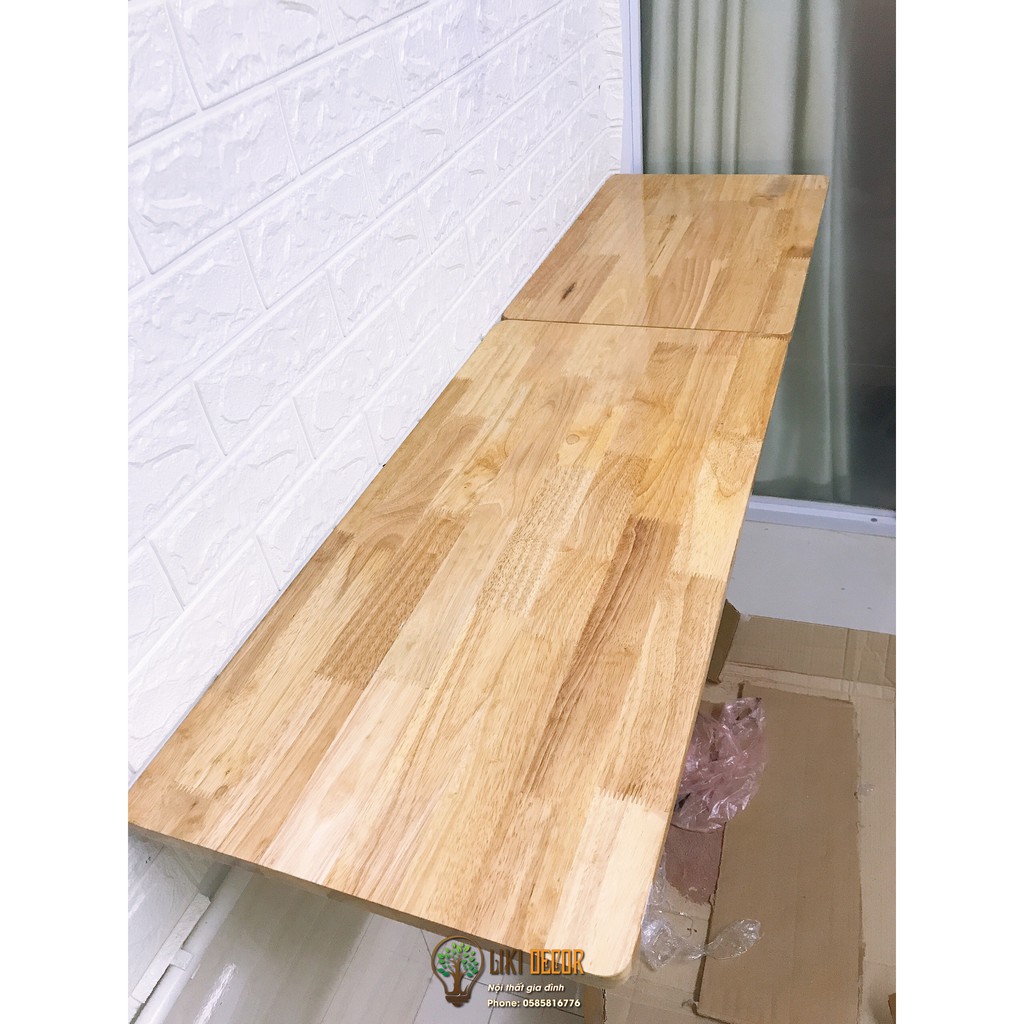 Bàn gấp treo tường thông minh Kanto Home 40x80cm gỗ tự nhiên