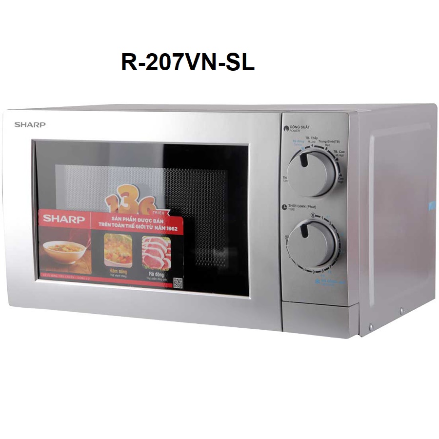 Lò Vi Sóng Sharp 20L không nướng R-205VN(S) / R-207VN-SL - Hàng chính hãng