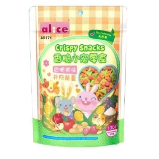 Alice Crispy Snacks Rau, Hoa Quả, ngũ cốc sấy dạng snack cho Thỏ, bọ ú, hamster, chinchilla 100g