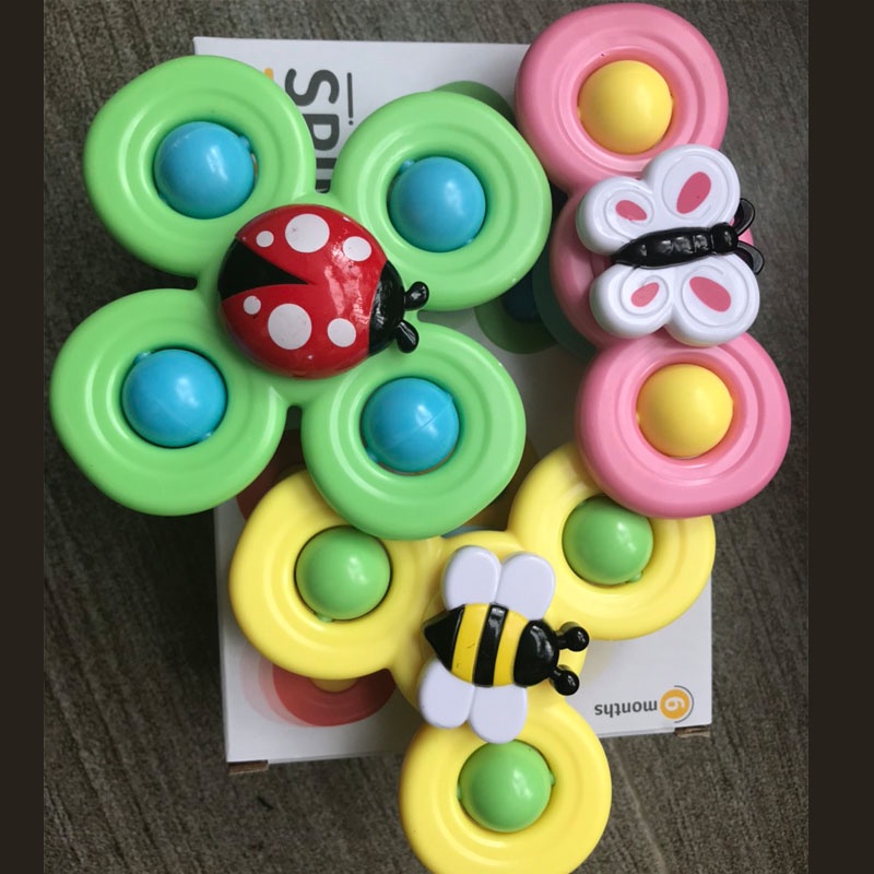 Đồ chơi cho bé set 3 con quay spinner hình côn trùng vui nhộn cho bé Lakids