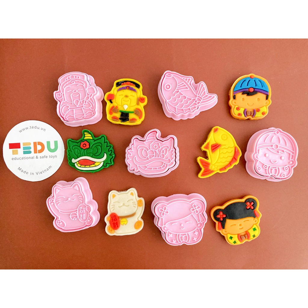 Bột nặn đất nặn an toàn TEDU - Combo chủ đề Long Phụng sum vầy