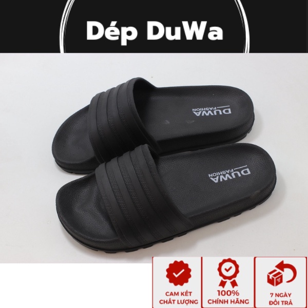 Dép đúc quai ngang nam nữ mẫu mới siêu đẹp chống trơn trượt cao DUWA đen