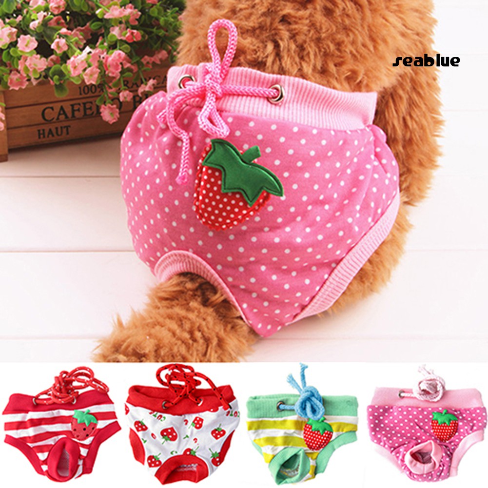 Quần tã sinh lý vệ sinh kiểu ngắn size M/L/XL họa tiết dễ thương cho cún