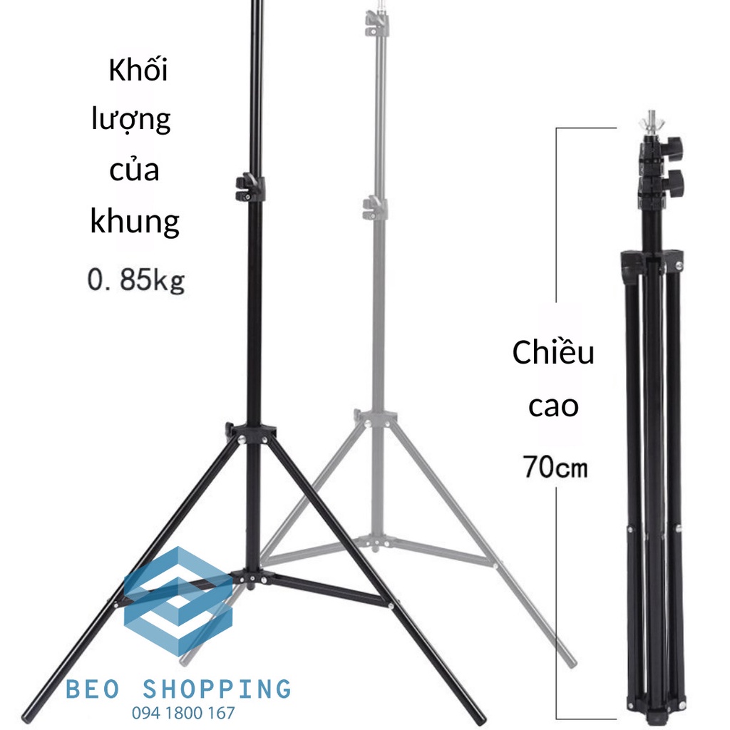 Khung giá treo phông nền di động chữ U 2x2 m, 2x3m [Tặng 3 kẹp] chụp ảnh quay video lookbook, ảnh cưới, livestream