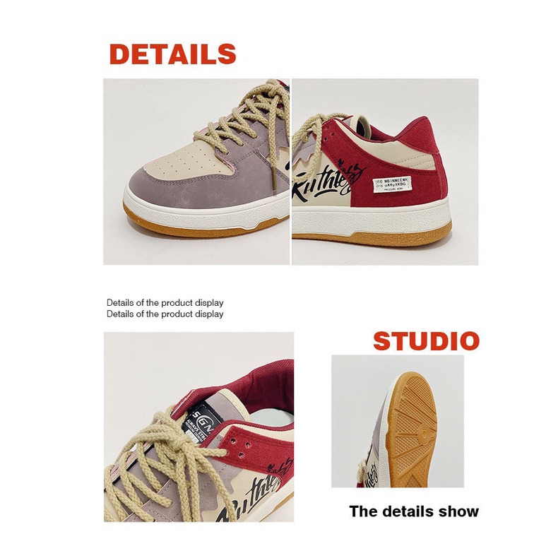 Giày sneaker nam Ruthtess đế cao su mềm thoáng khí phong cách ullazzang Hàn Quốc - Next Fashion G65