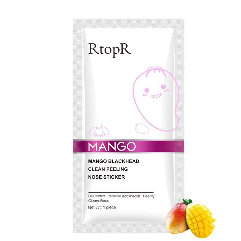 Miếng Dán Lột Mụn Đầu Đen Vùng Chữ T RtopR Làm Săn Chắc Da Kiềm Dầu Mango Clear Remove Blackhead Nose Strip