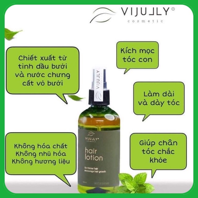 Tinh dầu bưởi giảm rụng tóc chính hãng 100% xịt bưởi Vijully phục hồi tóc- Hanayuki Asia