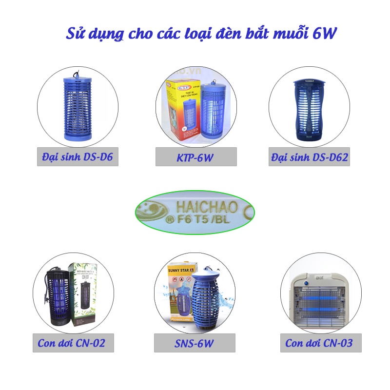 Bóng đèn bắt muỗi HAICHAO đủ loại 4W, 6W, 8W, 10W, 20W, 30W, 40W