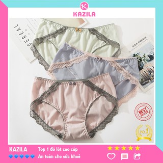 Quần lót ren nữ freesize vạt chéo mềm mại, quần lót ren sexy dễ thương thoáng khí mỏng nhẹ Kazila QLR2