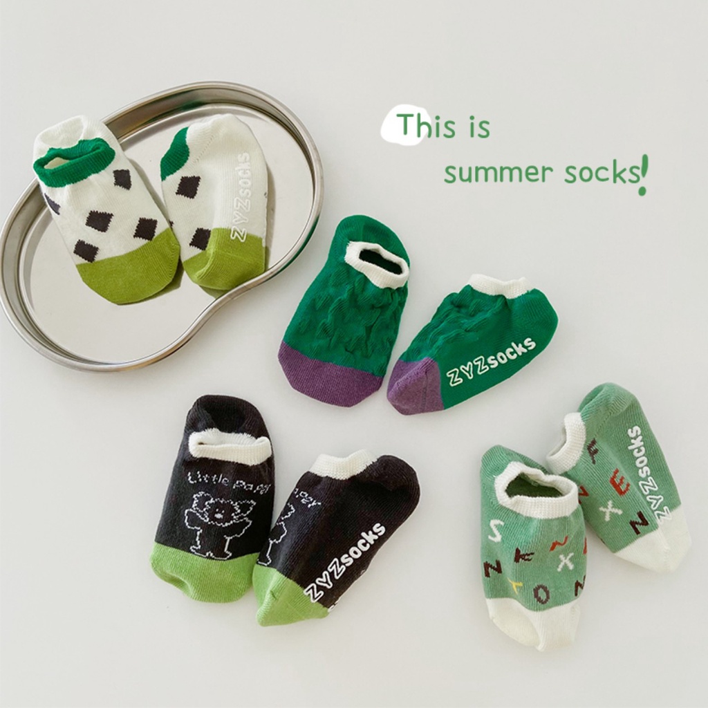 Combo tất vớ 4 đôi tất ngắn cổ phong cách Hàn Quốc (TTT-08) Richkidsstore2021