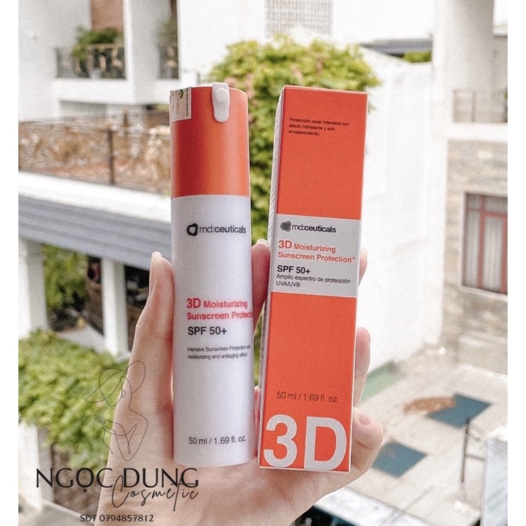 Kem chống nắng 3D md:ceuticals dưỡng ẩm và bảo vệ da sau laser 50ml