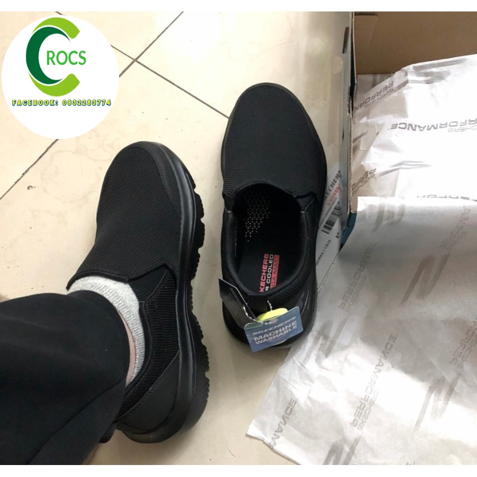 Giày thể thao leo núi  chạy bộ SKECHERS Gowalk Duro đế cao cho nam màu đen