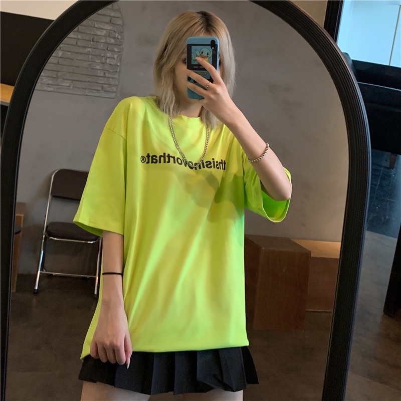 Áo phông tay lỡ, Áo phông tay lỡ from rộng Unisex in chữ Thisinovothat