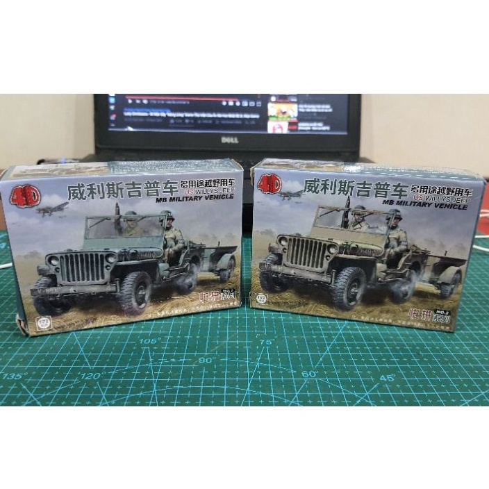 Mô hình quân sự tỷ lệ 1/72 4D Modern Tank Vehicle Hummer Humvee hợp với Diorama, Domain Base