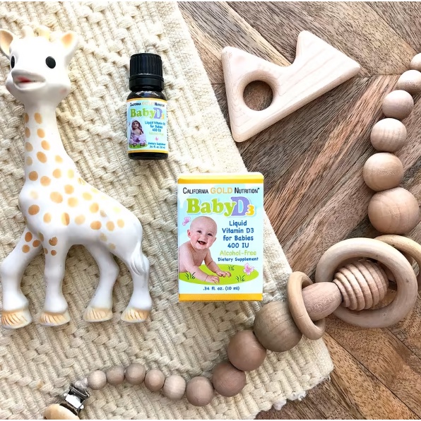 VITAMIN D3 TRẺ EM | California Gold Nutrition Baby Vitamin D3 Liquid  - Chính Hãng Muscle Fitness