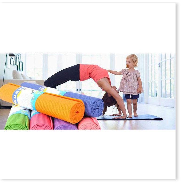 Thảm yoga BH 1 THÁNG   Thảm tập Yoga 0.4cm 173x61x0.4cm chất liệu cao cấp 4426