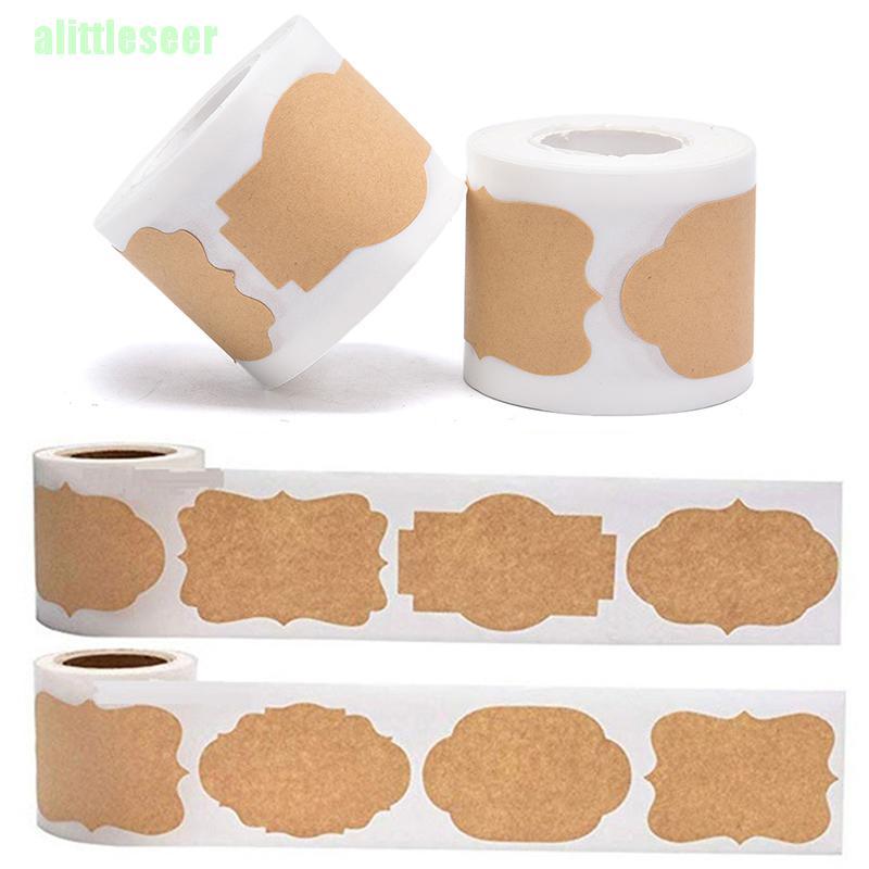 Bộ 150 Nhãn Dán Giấy Kraft Trơn Cổ Điển Trang Trí Bánh DIY