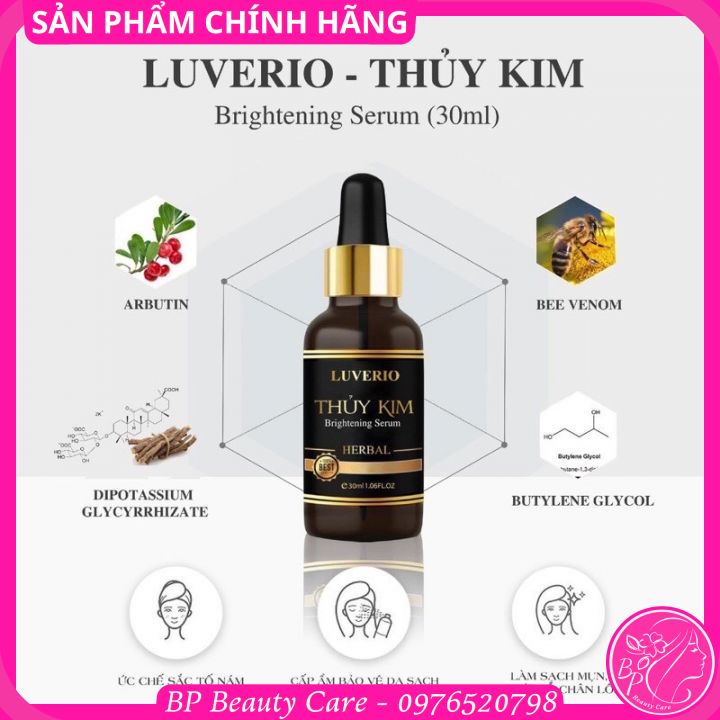 Serum LUVERIO OSAKURA số 3 mẫu mới Skin Recovery xóa mụn nám thủy kim, sẹo thâm hiệu quả
