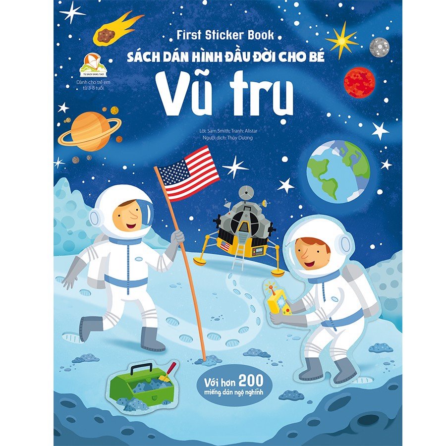 Sách-First sticker book - Sách dán hình đầu đời cho bé - Vũ trụ
