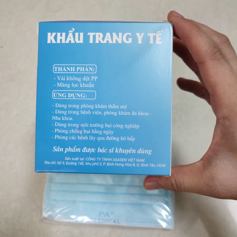 (Q1-HCM) |10 Cái| Khẩu Trang Y Tế 4 Lớp Kháng Khuẩn Thương Hiệu PA Medical (Bịch 10 Cái)
