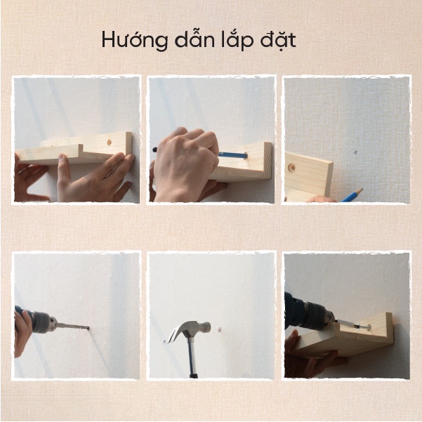 Kệ đựng gia vị, giá sách gắn tường chất liệu gỗ Moon_decor trang trí ban công , decor phòng làm việc, nhà bếp