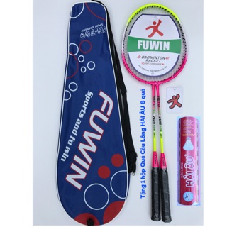 Vợt Cầu Lông 2 Chiếc FUWIN (Chính Hãng) Tặng kèm 1 hộp cầu HẢI ÂU 6 quả