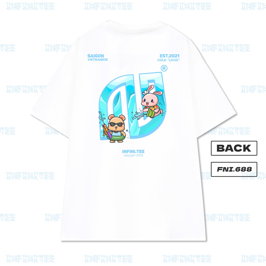 Áo thun INFINITEE Fni688, Thun 100% Cotton - form rộng Unisex.
