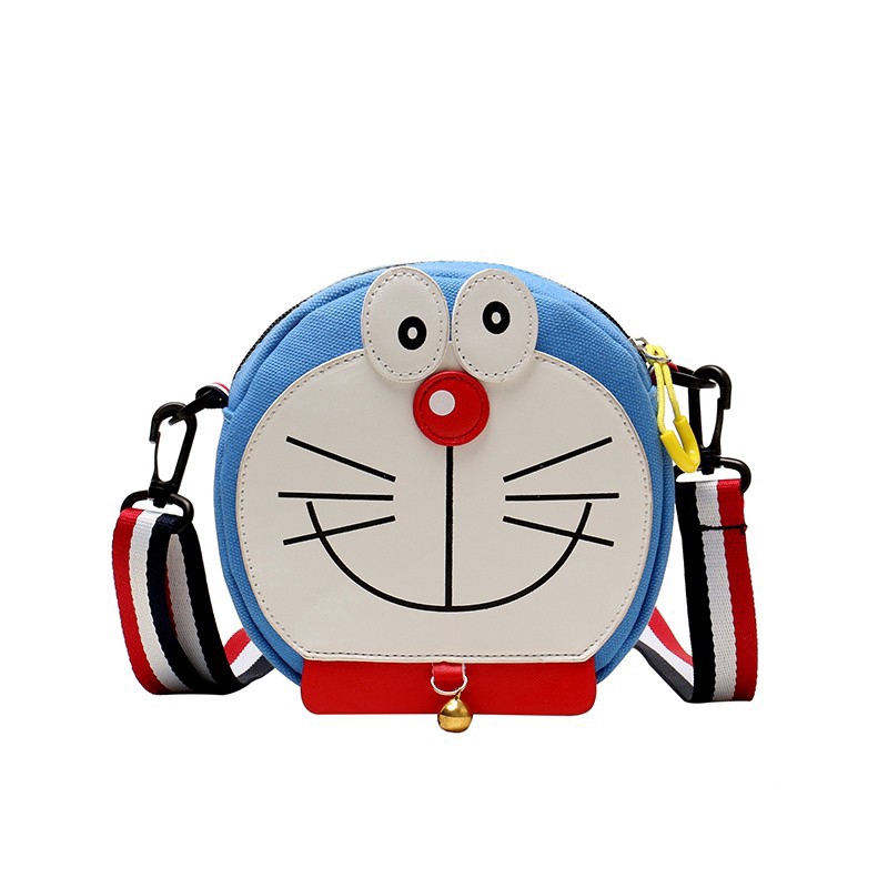 Túi Đeo Chéo Da Pu In Hình Doraemon Phong Cách Nhật Bản Thời Trang 2019