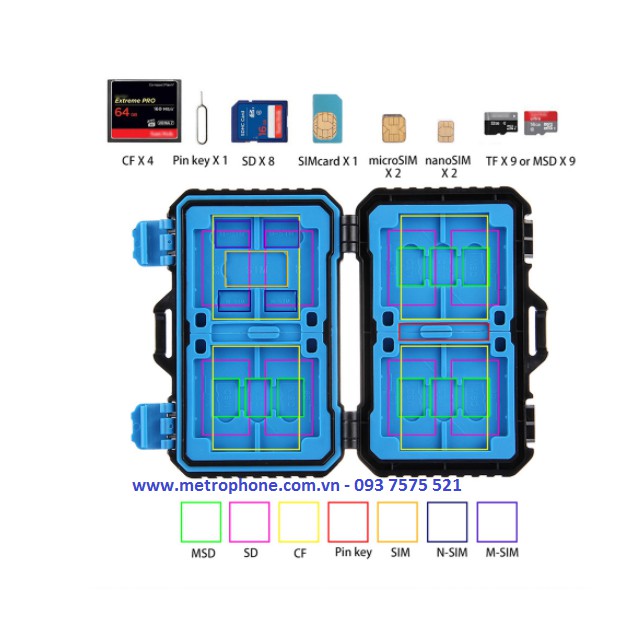 Hộp Chống Sốc Đựng Thẻ Nhớ Và Sim Hiệu Puluz