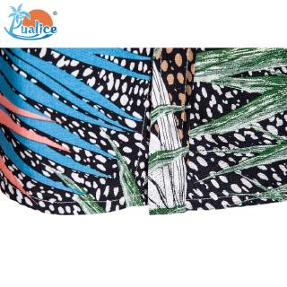 Tropical Men's Tropical Tree Leaf Pattern Print Short Sleeve Shirt