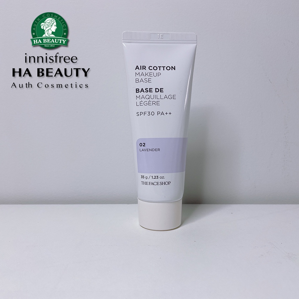 Kem lót trang điểm The Face Shop dưỡng da chống nắng Air Cotton Make Up Base 35g SPF30 PA++