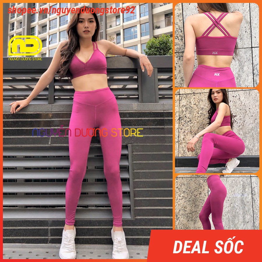 Set Quan Ao Tap Gym Yoga Aerobic Zumba Mau Hồng Ton Dang Shopee Việt Nam